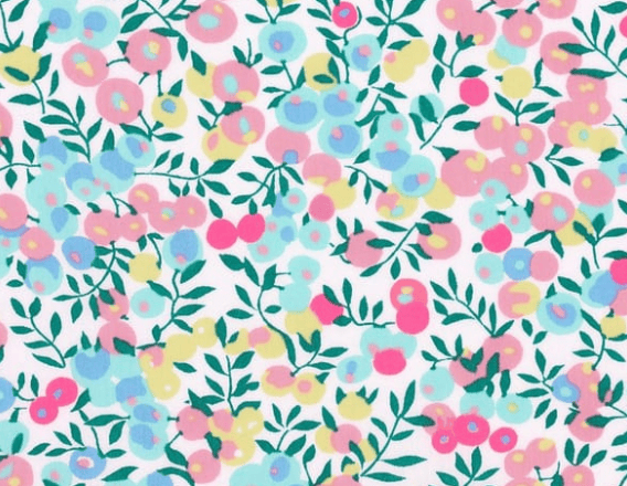 Foulard pointe 109 x 15 cm en Liberty de coton doublé