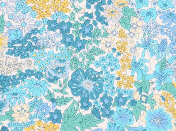 Foulard pointe 109 x 15 cm en Liberty de coton doublé