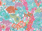 Foulard pointe 109 x 15 cm en Liberty de coton doublé