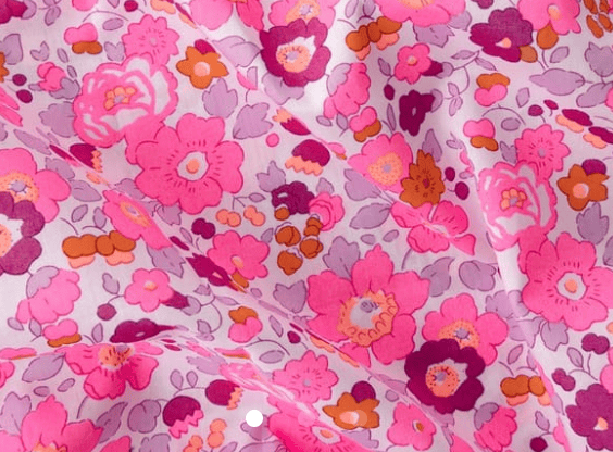 Foulard pointe 109 x 15 cm en Liberty de coton doublé