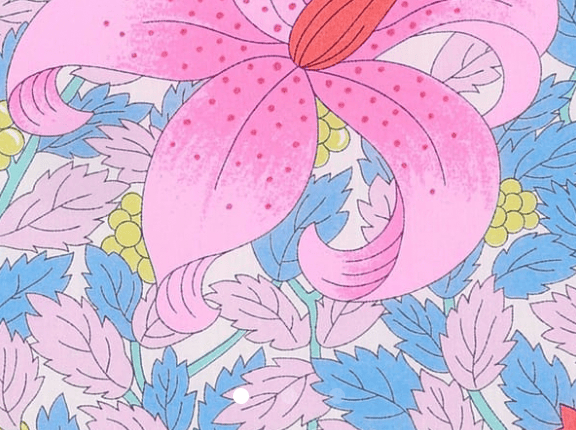 Foulard pointe 109 x 15 cm en Liberty de coton doublé