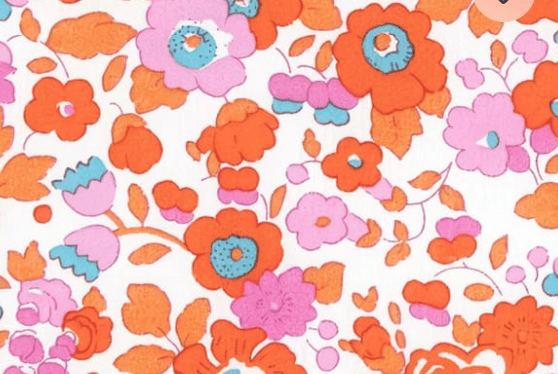 Foulard pointe 109 x 15 cm en Liberty de coton doublé
