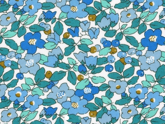 Foulard pointe 109 x 15 cm en Liberty de coton doublé