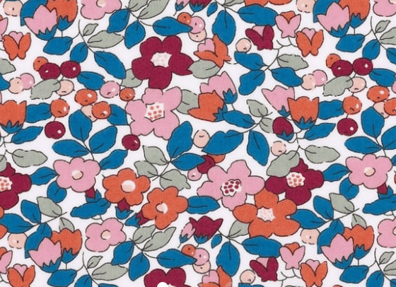Foulard pointe 109 x 15 cm en Liberty de coton doublé