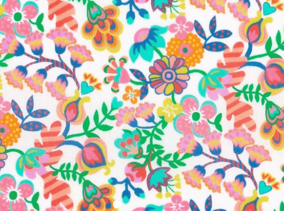 Foulard pointe 109 x 15 cm en Liberty de coton doublé