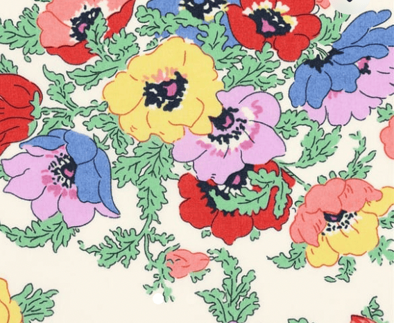 Foulard pointe 109 x 15 cm en Liberty de coton doublé
