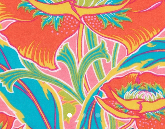Foulard pointe 109 x 15 cm en Liberty de coton doublé