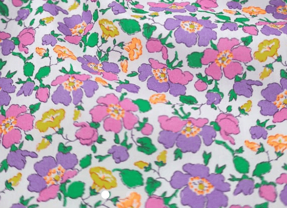 Foulard pointe 109 x 15 cm en Liberty de coton doublé