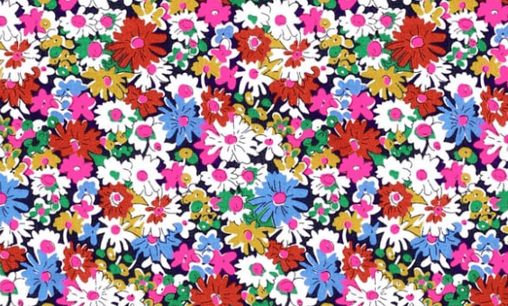 Foulard pointe 109 x 15 cm en Liberty de coton doublé