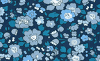 Foulard pointe 109 x 15 cm en Liberty de coton doublé