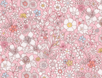 Foulard pointe 109 x 15 cm en Liberty de coton doublé