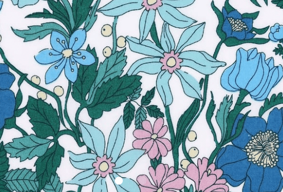Foulard pointe 109 x 15 cm en Liberty de coton doublé