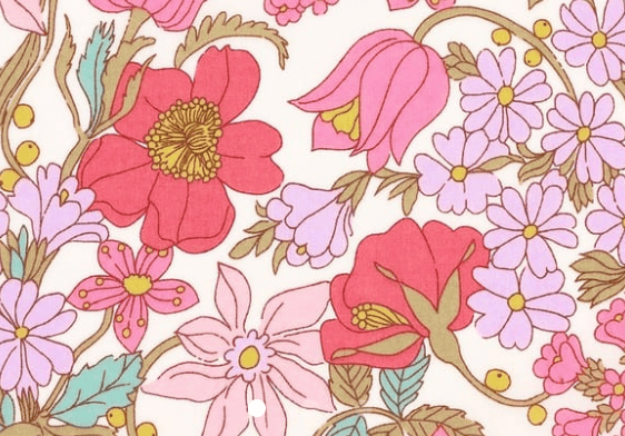 Foulard pointe 109 x 15 cm en Liberty de coton doublé