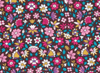 Foulard pointe 109 x 15 cm en Liberty de coton doublé