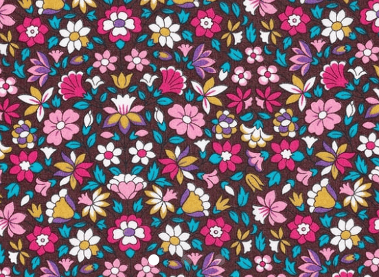 Foulard pointe 109 x 15 cm en Liberty de coton doublé