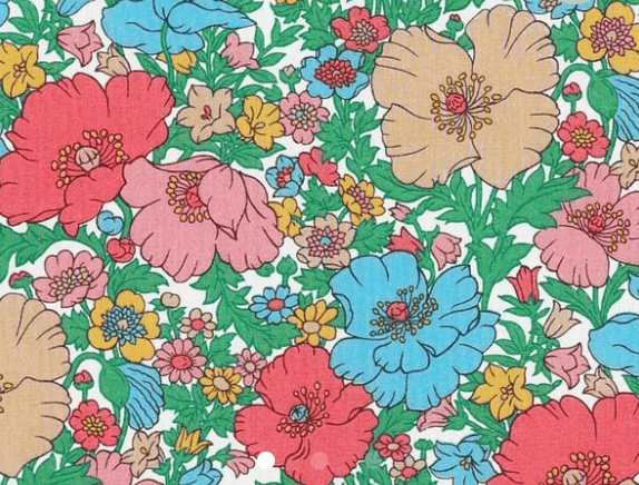 Foulard pointe 109 x 15 cm en Liberty de coton doublé