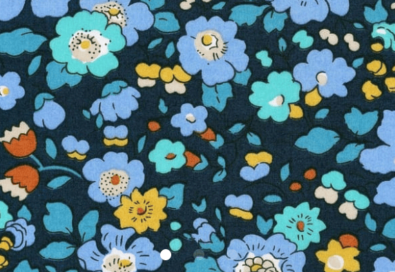 Foulard pointe 109 x 15 cm en Liberty de coton doublé