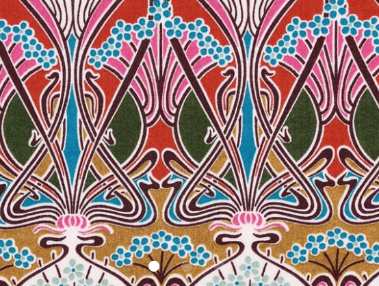 Foulard pointe 109 x 15 cm en Liberty de coton doublé