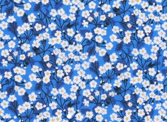 Foulard pointe 109 x 15 cm en Liberty de coton doublé