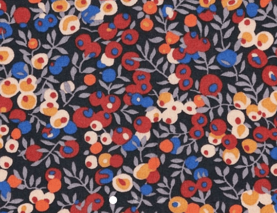 Foulard pointe 109 x 15 cm en Liberty de coton doublé