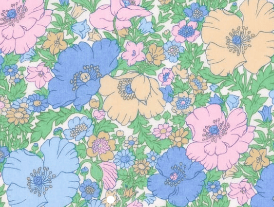 Foulard pointe 109 x 15 cm en Liberty de coton doublé
