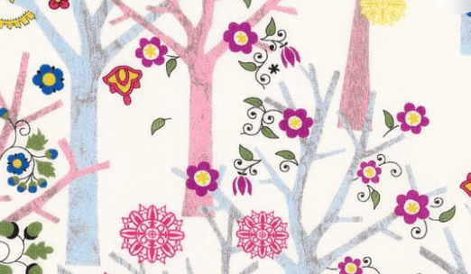 Foulard pointe 109 x 15 cm en Liberty de coton doublé