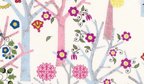 Foulard pointe 109 x 15 cm en Liberty de coton doublé