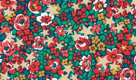 Foulard pointe 109 x 15 cm en Liberty de coton doublé