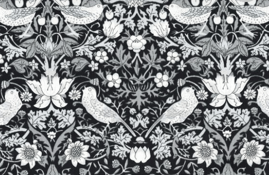 Foulard pointe 109 x 15 cm en Liberty de coton doublé