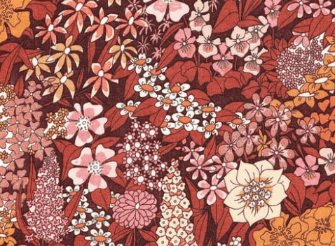 Foulard pointe 109 x 15 cm en Liberty de coton doublé