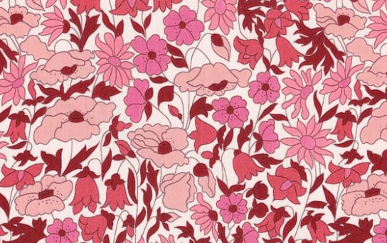 Foulard pointe 109 x 15 cm en Liberty de coton doublé