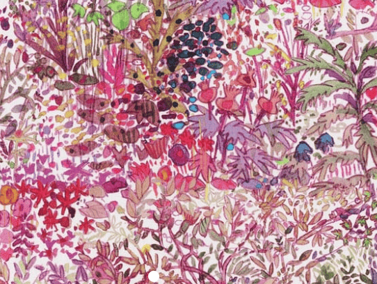 Foulard pointe 109 x 15 cm en Liberty de coton doublé