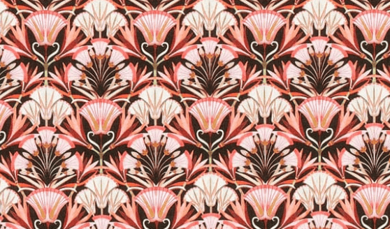 Foulard pointe 109 x 15 cm en Liberty de coton doublé