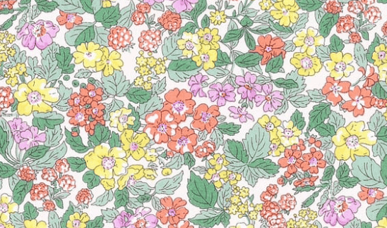 Foulard pointe 109 x 15 cm en Liberty de coton doublé
