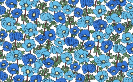Foulard pointe 109 x 15 cm en Liberty de coton doublé