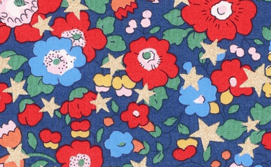 Foulard pointe 109 x 15 cm en Liberty de coton doublé