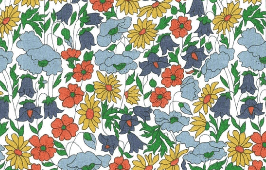Foulard pointe 109 x 15 cm en Liberty de coton doublé