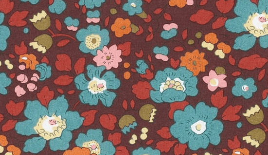 Foulard pointe 109 x 15 cm en Liberty de coton doublé