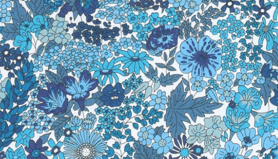 Foulard pointe 109 x 15 cm en Liberty de coton doublé