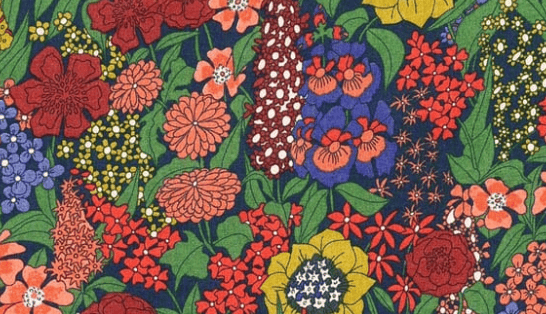 Foulard pointe 109 x 15 cm en Liberty de coton doublé