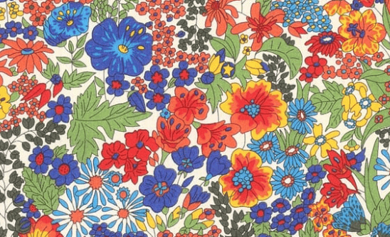 Foulard pointe 109 x 15 cm en Liberty de coton doublé