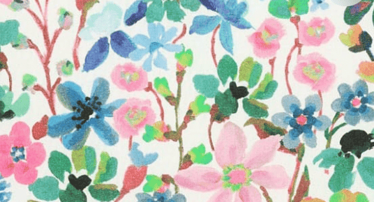 Foulard pointe 109 x 15 cm en Liberty de coton doublé