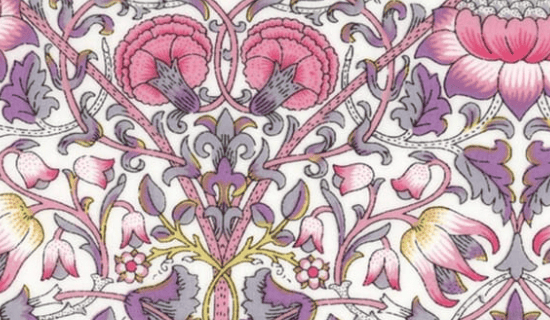Foulard pointe 109 x 15 cm en Liberty de coton doublé