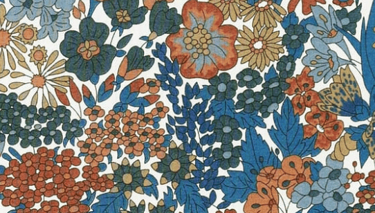 Foulard pointe 109 x 15 cm en Liberty de coton doublé