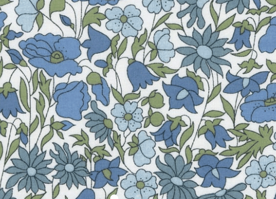 Foulard pointe 109 x 15 cm en Liberty de coton doublé