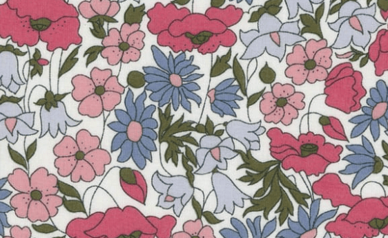 Foulard pointe 109 x 15 cm en Liberty de coton doublé