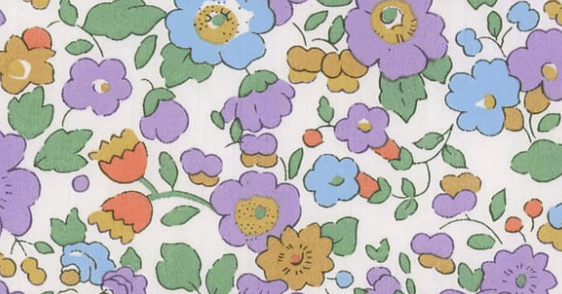 Foulard pointe 109 x 15 cm en Liberty de coton doublé
