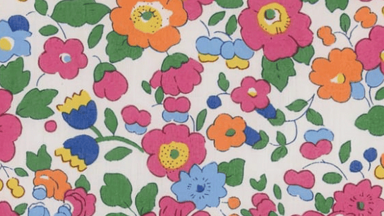 Foulard pointe 109 x 15 cm en Liberty de coton doublé