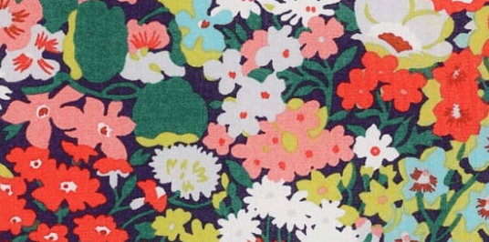 Foulard pointe 109 x 15 cm en Liberty de coton doublé