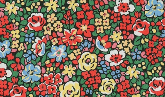 Foulard pointe 109 x 15 cm en Liberty de coton doublé